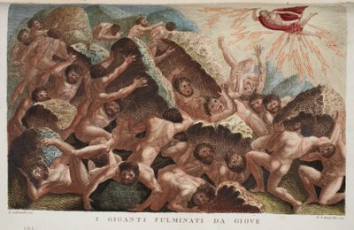 War of the Giants against Jove, Book I, illustration from Ovid